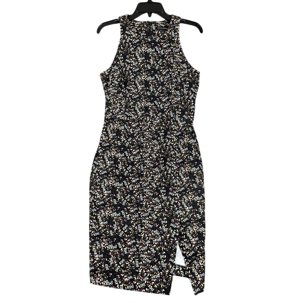 Banana Republic Dress Women 8 Sleeveless Floral Sheath Career Evening